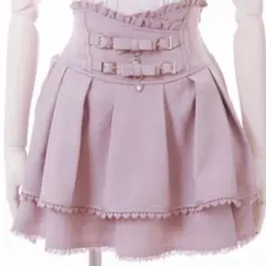 LIZLISA ピンク 2連リボンベルトスカパン スカート Lサイズ LIZLISA 2連リボンベルトスカパン ピンク - メルカリ