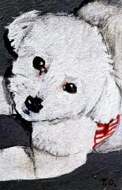 No2697アクリル画愛犬