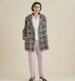 GRACE CONTINENTAL ツイード ダブルブレスト コート