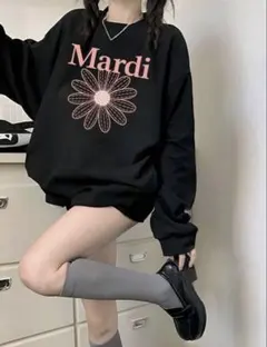 SHEIN Mardi風 プリントトレーナー