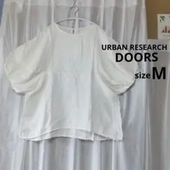 【美品】DOORSバルーンスリーブブラウス：サイズMオーバーサイズ：リネン100