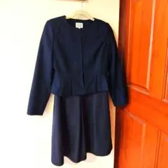 フォーマル　ネイビー　 ペプラムジャケット ワンピース セット　卒入学式