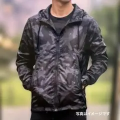 1626UNDER ARMOUR ブラックカモフラージュジャケット SM/PCH