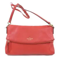 kate spade 赤 レザー ショルダーバッグ