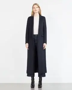 【新品未使用】ZARA WOMAN STUDIO ハンドメイド コート ネイビー
