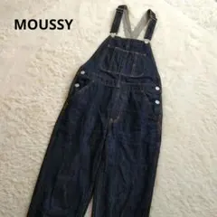 MOUSSY デニム オールインワン つなぎ オーバーオール ゆったり 大きめ 