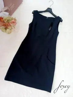 最終値下げ！FOXEY ノースリーブひざ丈ワンピース 黒 サイズ38