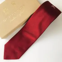 バーバリーロンドン ネクタイ レッド無地