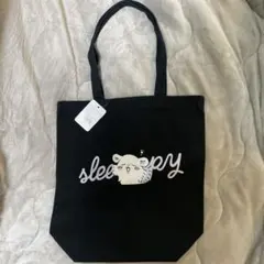 【即購入可⭕️】ちいかわ トーキングヘッズ トートバッグ モモンガ　ねむ　黒