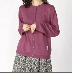 sm2 SM2 紫　パープル　カーディガン綿100%