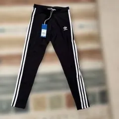 adidas 3ストライプタイツ J/M ブラック