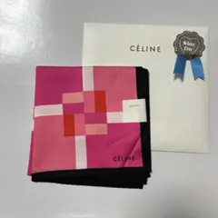 CÉLINE 幾何学模様 ハンカチ