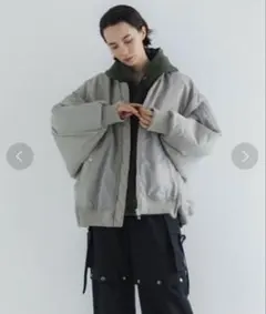 CITY TOKYO バイカラーライニングMA-1ブルゾン