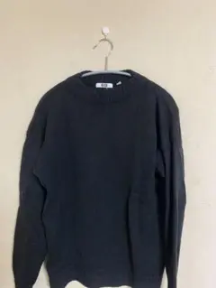 UNIQLO U ブラック クルーネックニット