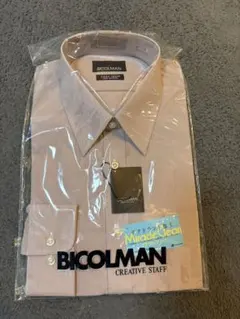 【即日配送】父の日BICOLMAN 長袖ワイシャツ　薄いグレー色のサムネイル