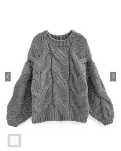 ローゲージケーブルニットgrl