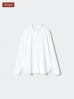 【新品未使用】UNIQLO コットンストレッチフリルシャツ タグ付き