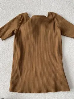 MAISON SPECIAL リブ編み 半袖Tシャツ