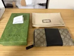 GUCCI ベージュ ブラック 長財布