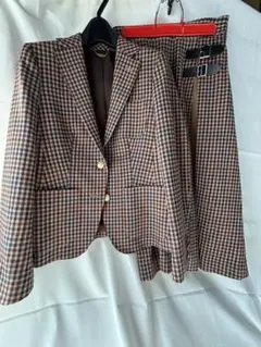 ニューヨーカー メランジチェックセットアップ 11号/9号 上着未着用