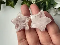 新品　ローズクォーツ　スター(星)型　2個セット
