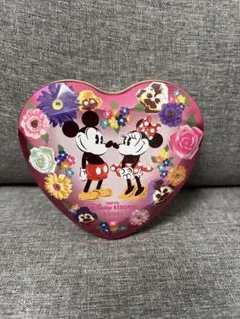 ミッキー ミニー ハート型　缶