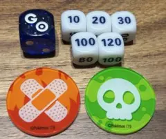 【 海外限定 】ポケモン 状態異常アクリルマーカー どく やけど ダメカンダイス