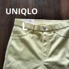 ウルトラストレッチハイライズクロップドレギンスパンツ　黄色　春夏　パステル