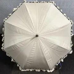 サンバリア100 長傘 Mサイズ フリル ホワイト - メルカリ