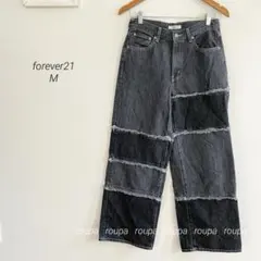 forever21 パッチワークデニム グレー　0203
