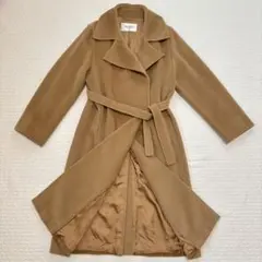 【マックスマーラ】最高級白タグ！マニュエラ カシミヤ混 キャメル ベルト付40