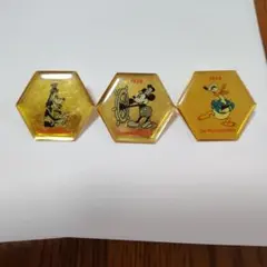 第一生命ディズニー 六角形ピンバッジ3個セット