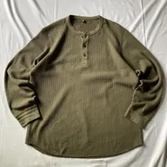 あ*で様 00s UNIQLO ユニクロ サーマル ヘンリーネック ロンT ワッ