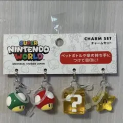 USJ限定⭐︎スーパーマリオ　チャームセット　新品　キノコ めじるしアクセサリー