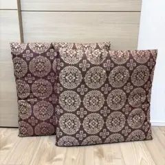 【期間限定値下げ中】和風 座布団 2枚セット 花柄 伝統模様　来客　 55×59のサムネイル