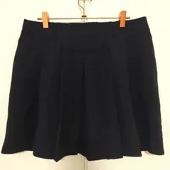 プリーツミニスカート　ブラック　3L