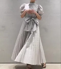 SNIDEL Sustainable リボン シャツワンピース 美品 タグ付き