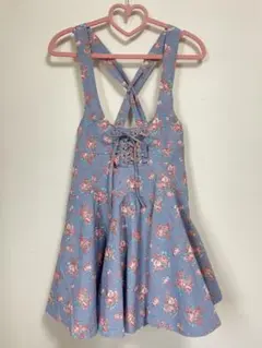 ♡ 【最終値下げ】LIZLISA リズリサ デニム風花柄ジャンパースカート ♡