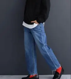CHOCOA コットンビンテージ風 マタニティデニムパンツ
