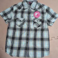 T&C Surf Designs 半袖チェックシャツ