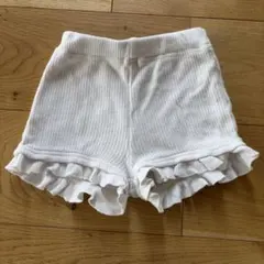 petit main フリルショートパンツ ホワイト100cm