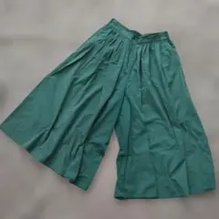 b2434 earthMusic&ecology【L】グリーン ガウチョパンツ