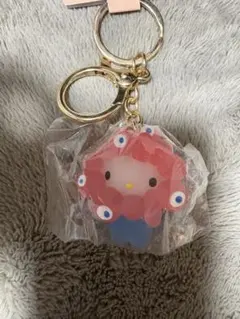 アクリルキーホルダー 目がついた花