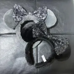 ディズニー カチューシャ グレー ブラックモコモコ