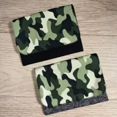 移動ポケット2個セット☆黒✖️迷彩柄