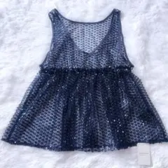 新品タグ付き　SLOBE IÉNA　スローブイエナ　チュールスパンコールブラウスのサムネイル