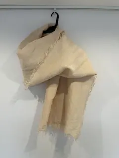 ASAUCE MELER ベージュ ストール フリンジ付き