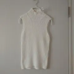 RALPH LAUREN レースアップ　サマーニットハイネックプルオーバー