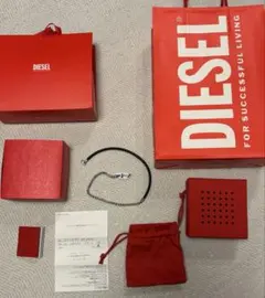 【極美品】DIESEL ディーゼル D 2連ブレスレット チョーカー 付属品完備