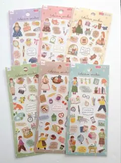 【新品】ダイソー シール コロレーヴ 日常生活デザイン 6点セット